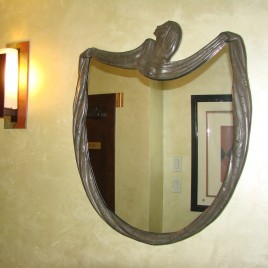 Nature bronze wall mirror
